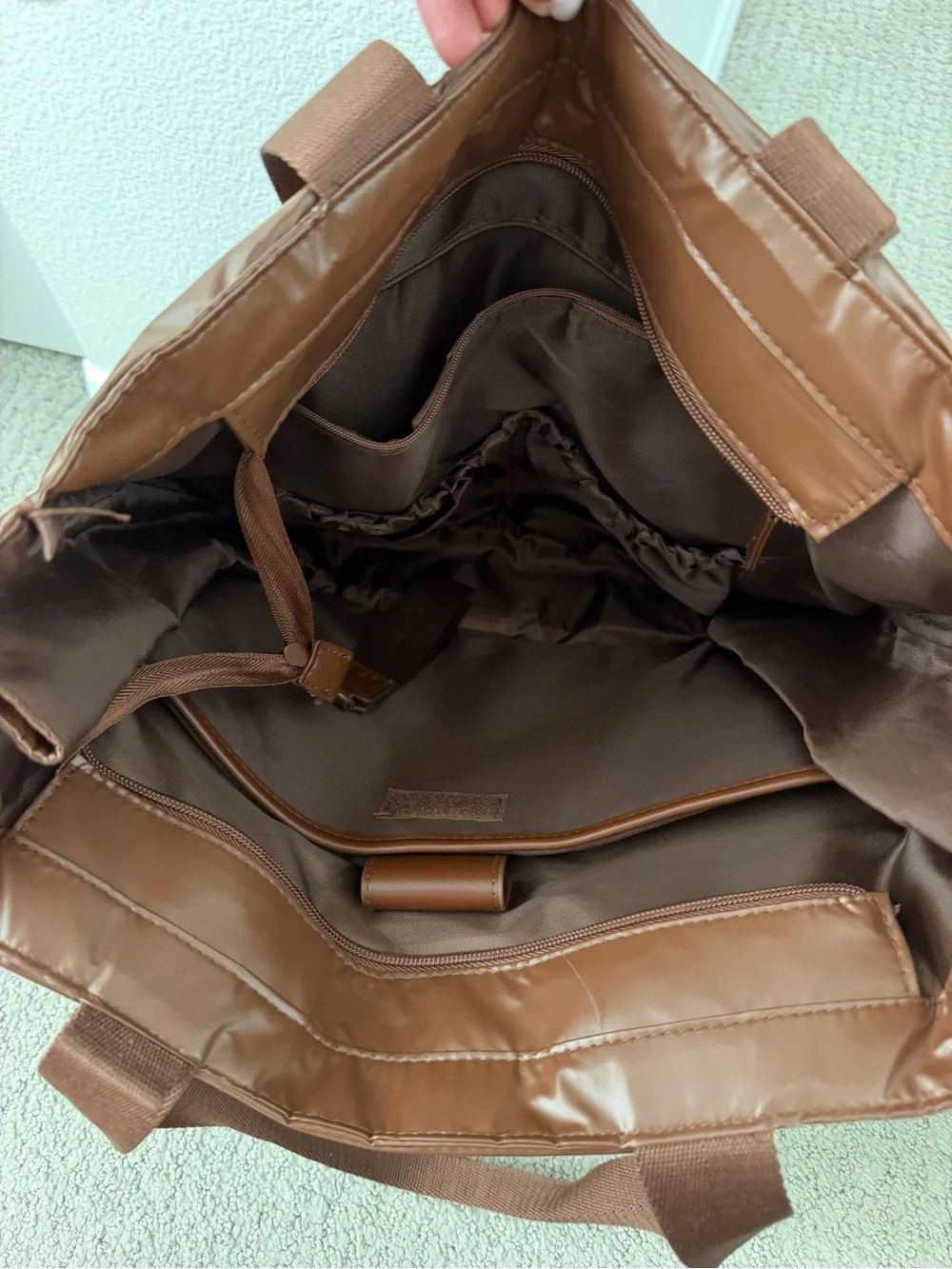BEIS Expandable Puffy Tote in Maple